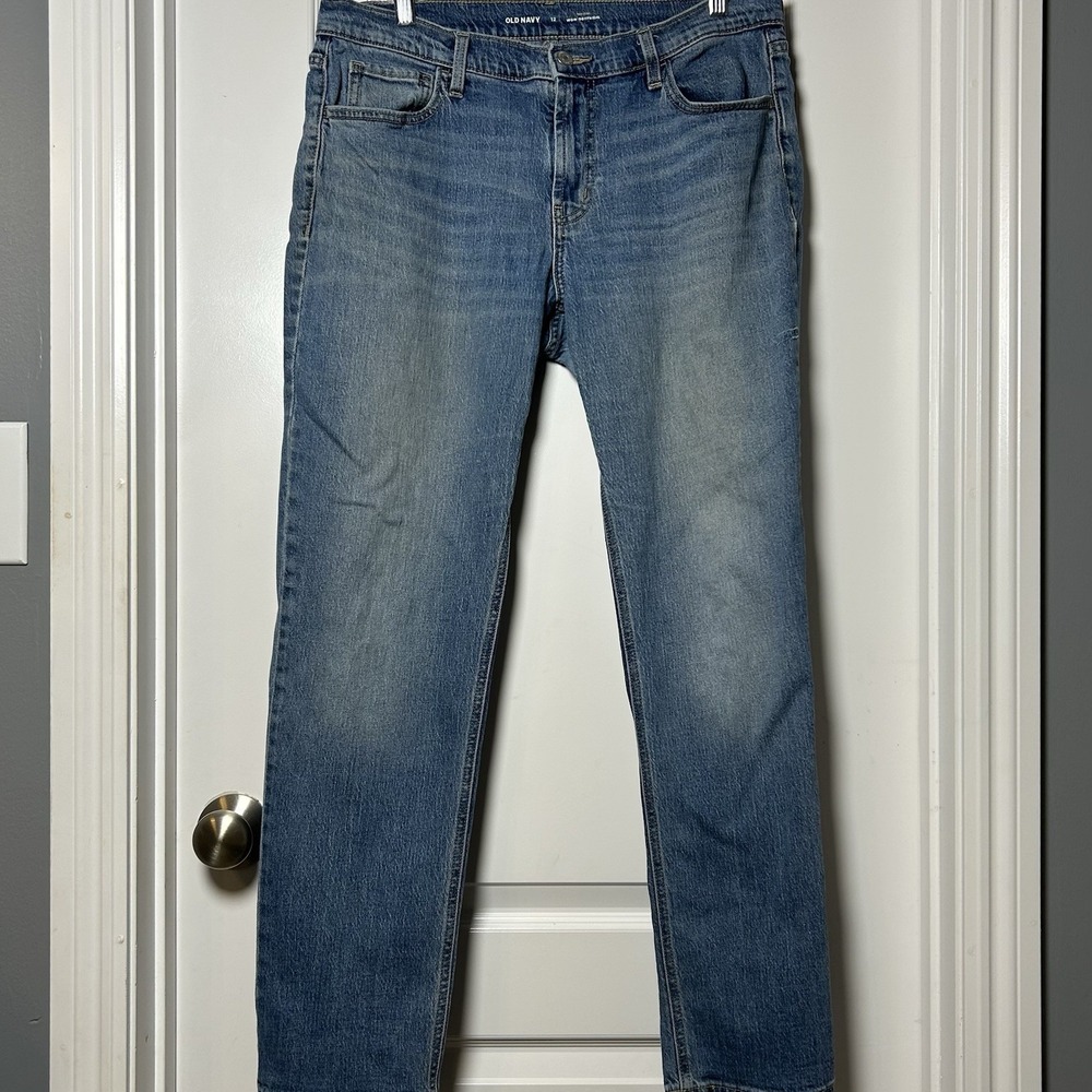 Old Navy Wow Boyfriend Mid Rise Medium Faded Wash Blue Jeans Y2K Indie‎ Style
